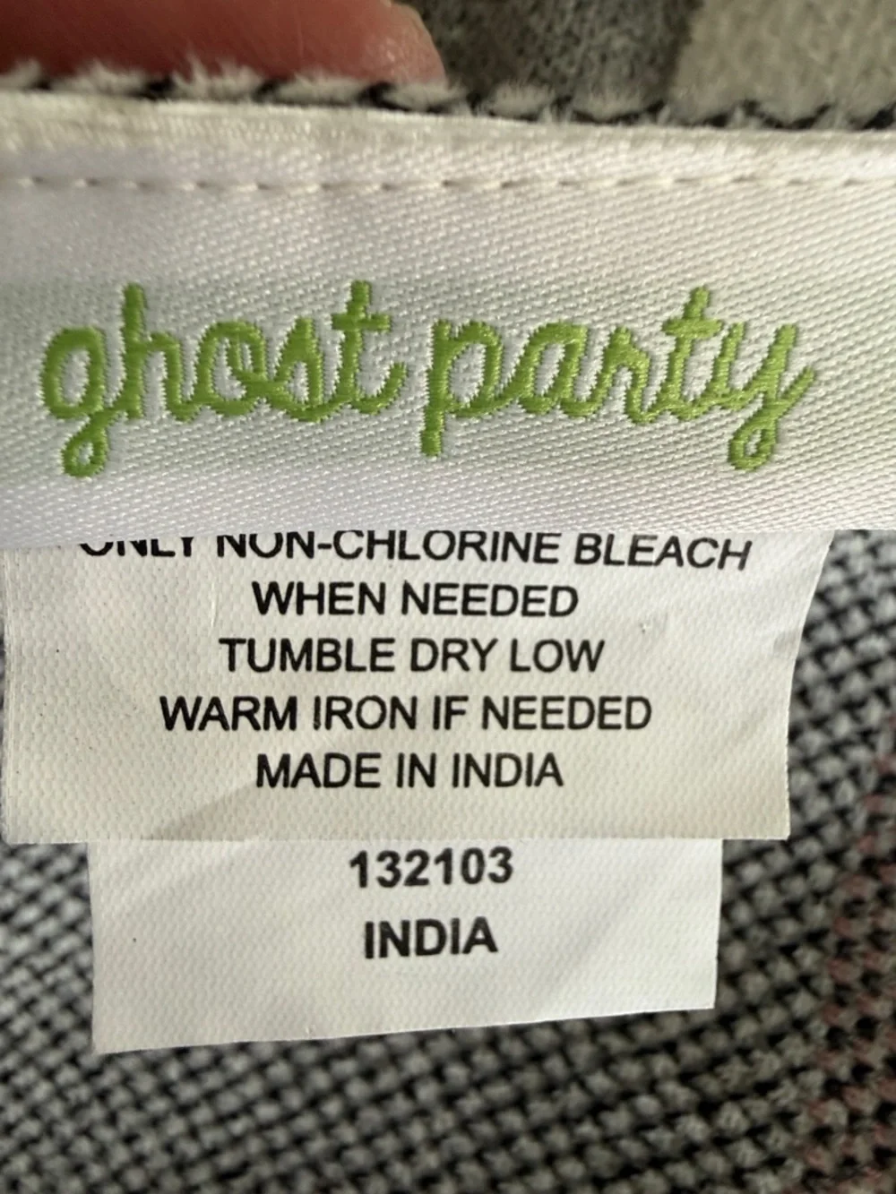 T Party Fashion Gray & White Ghost Baby Blanket